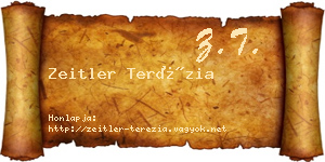 Zeitler Terézia névjegykártya